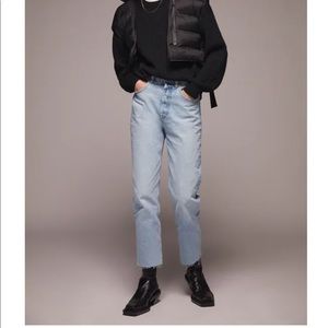 ZARA High rise straight leg jeans